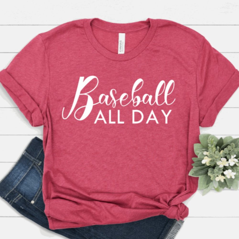 Baseball All Day Women's T-Shirt. Baseball Apparel